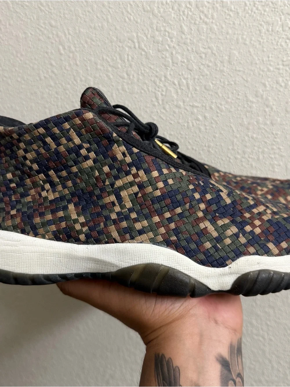 Jordan Air Jordan Future Premium Camo Dark Army/Black-Sail 652141-301 size 10.5